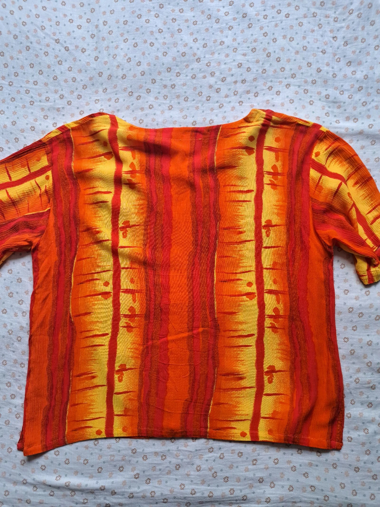 Y2K orange striped shirt - Size M/L/XL - Very good condition – photo 8